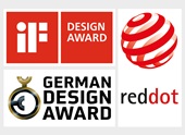 IF, Red Dot, German Design Award logók