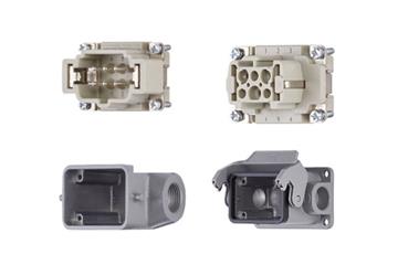 Harting connector set, pin and socket design, incl. contacts