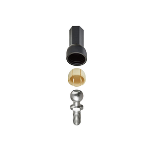 In-line ball and socket joint, AGRM, with steel pin, igubal®