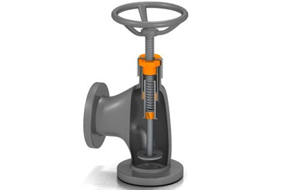 Zárószelep dryspin® vezérorsóval, iglidur® siklócsapágyakkal és dugattyúgyűrűvel