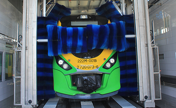 Autómosó vonatok számára