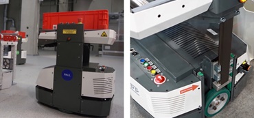 A Knapp DTS-rendszere a drylin® fogasszíjas tengelyekkel ellátott emelőplatformon