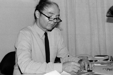 Günter Blase az irodájában, 1964-ben