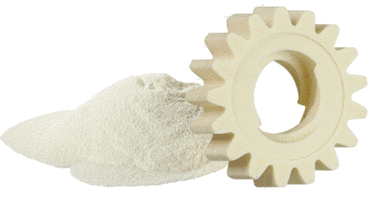 Lézerszinterezési (3D-nyomtatás) anyag fogaskerékkel