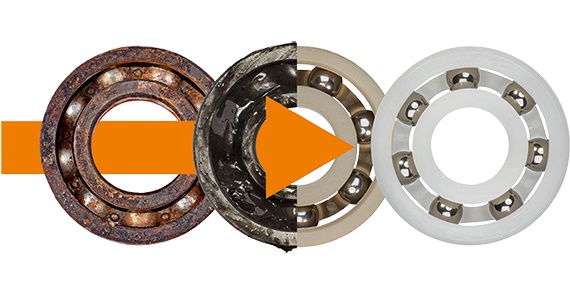 Korszerűbb technika, alacsonyabb költségek a xiros® műanyag golyóscsapágyak segítségével